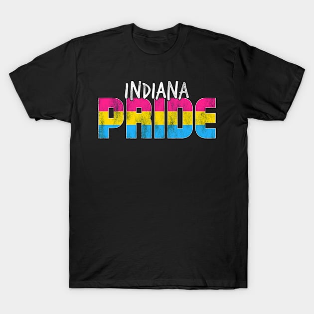 Indiana Pride Pansexual Flag T-Shirt by wheedesign